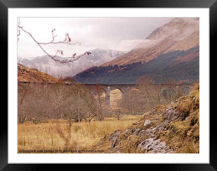   West Highland Railway Viaduct Glenfinnan Argyll  Framed Mounted Print by john hartley
