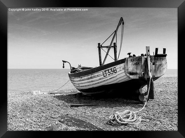  "Rachel Linda" Longshore fishing boat Aldeburgh i Framed Print by john hartley