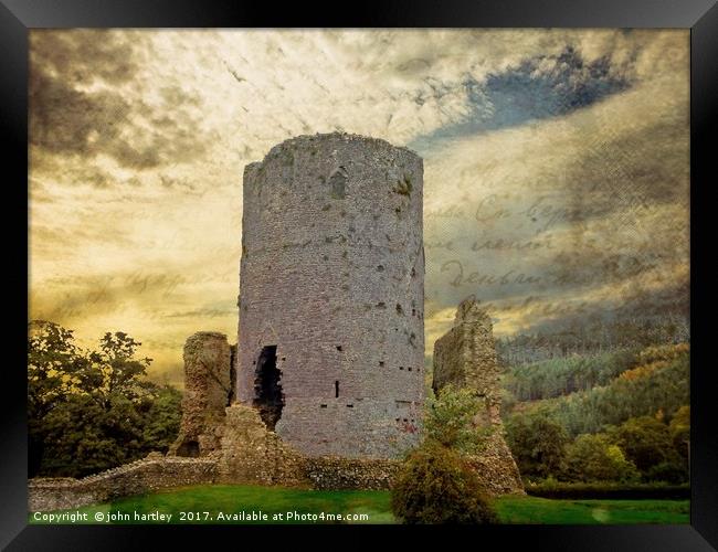 Crickhowell 12th Century Castle Wales -  Creative  Framed Print by john hartley