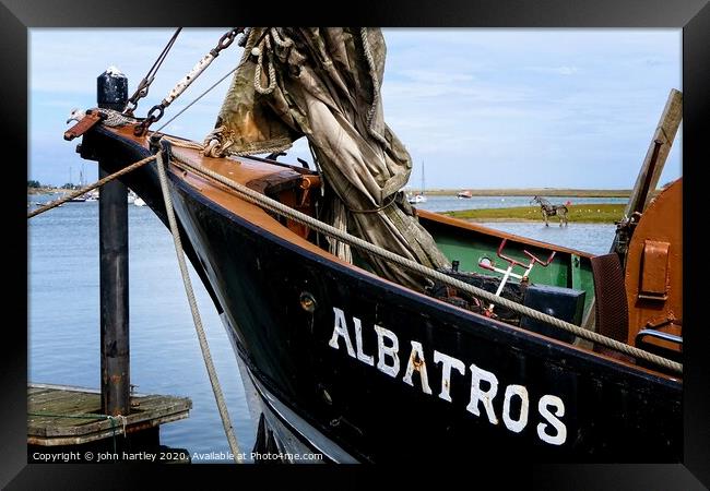 Albatros & the Lifeboat Horse Wells next the Sea Framed Print by john hartley