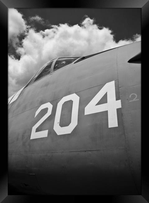 Closeup P2 Neptune aircraft number Framed Print by Ashley Redding