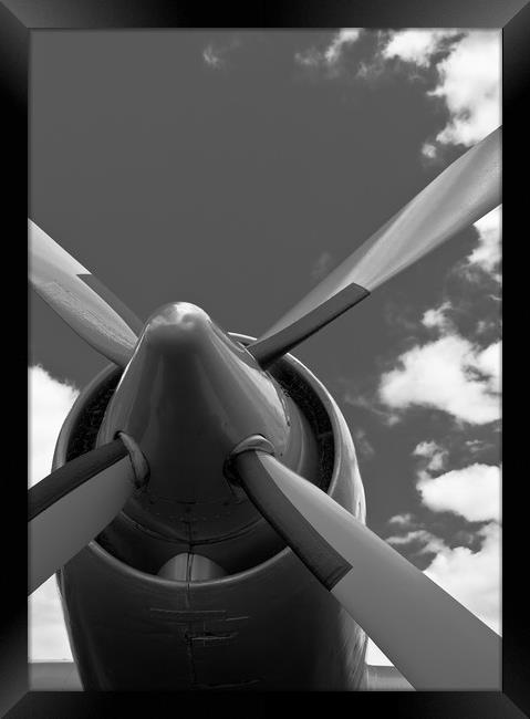 Closeup Britannia aircraft propeller Framed Print by Ashley Redding