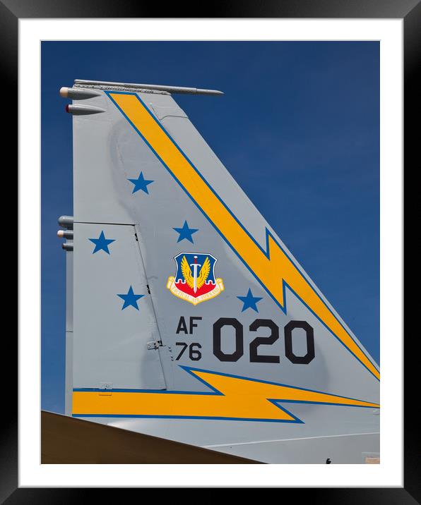 F15 Eagle tail artwork Framed Mounted Print by Ashley Redding