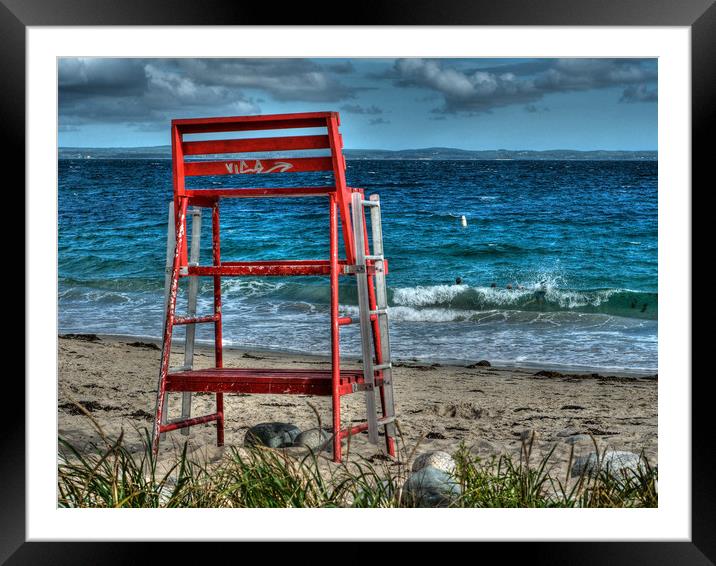 Queenslands Beach Nova Scotia Framed Mounted Print by Roxane Bay