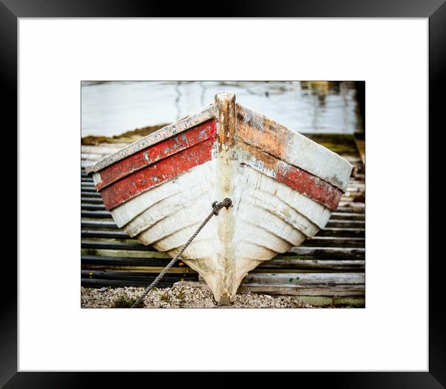 Mill Cove fishing boat Framed Print by Roxane Bay