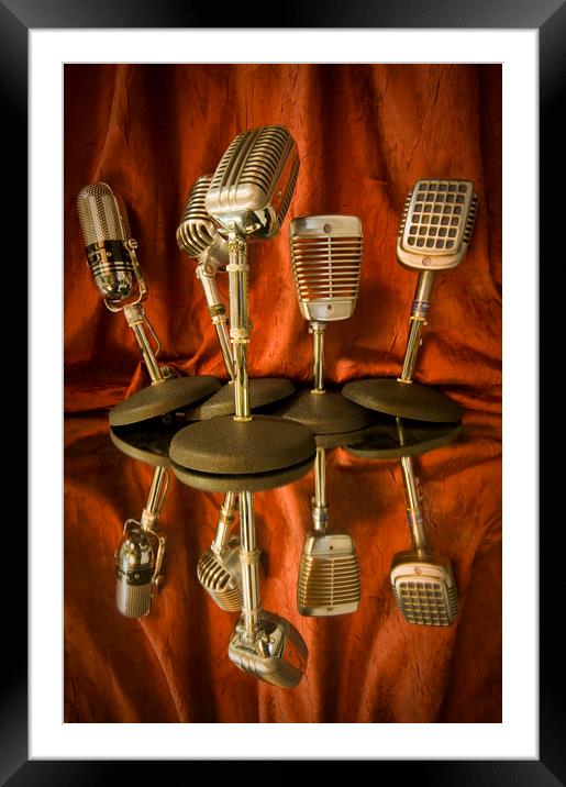 Island of Microphones Framed Mounted Print by Roxane Bay