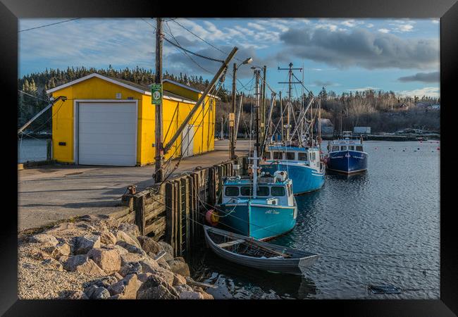 End of day in Northwest Cove, Nova Scotia Framed Print by Roxane Bay