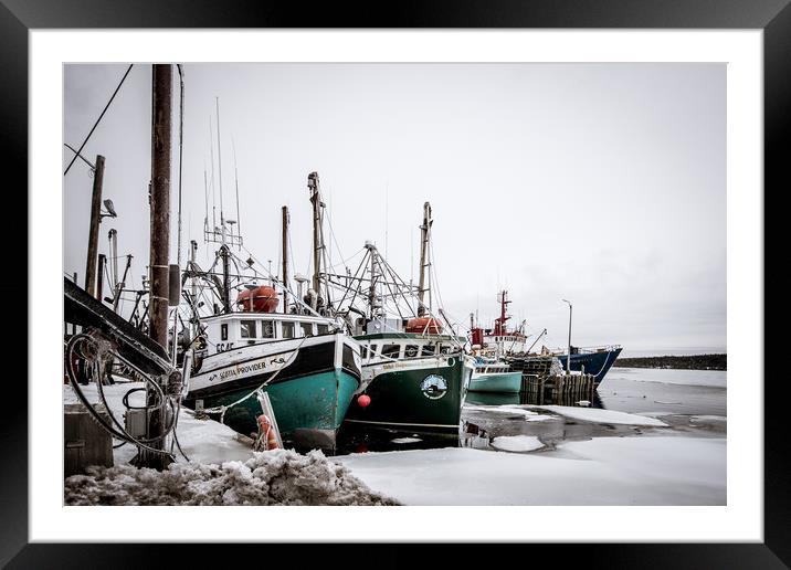 Cold Day at Riverport Wharf Framed Mounted Print by Roxane Bay