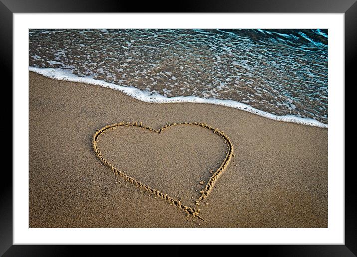 Love on the Beach Framed Mounted Print by Roxane Bay