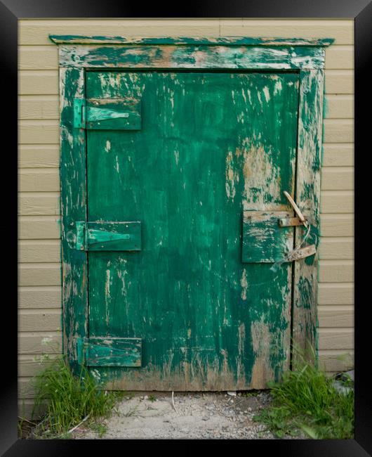 Tancook Green door Framed Print by Roxane Bay