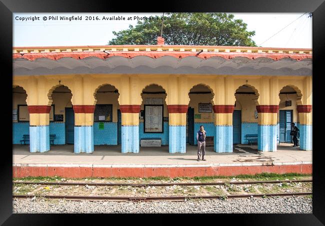 Indian Rail Station Framed Print by Phil Wingfield