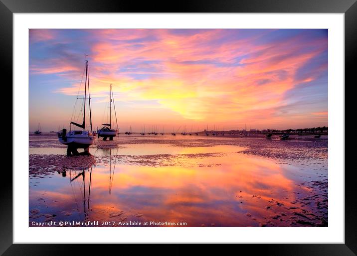 Southend Sunset 5 Framed Mounted Print by Phil Wingfield