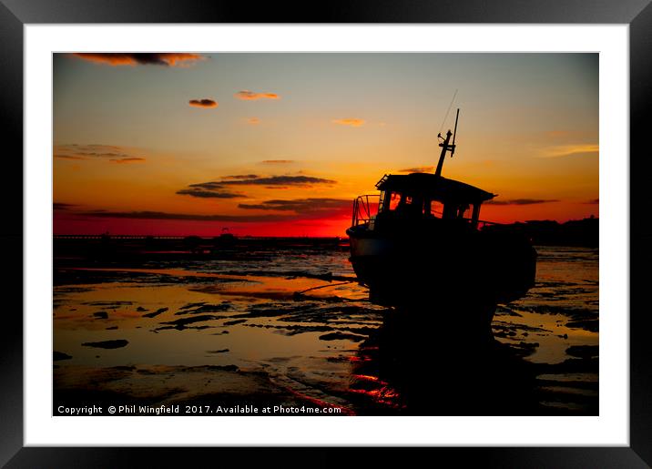 Southend Sunset 6 Framed Mounted Print by Phil Wingfield