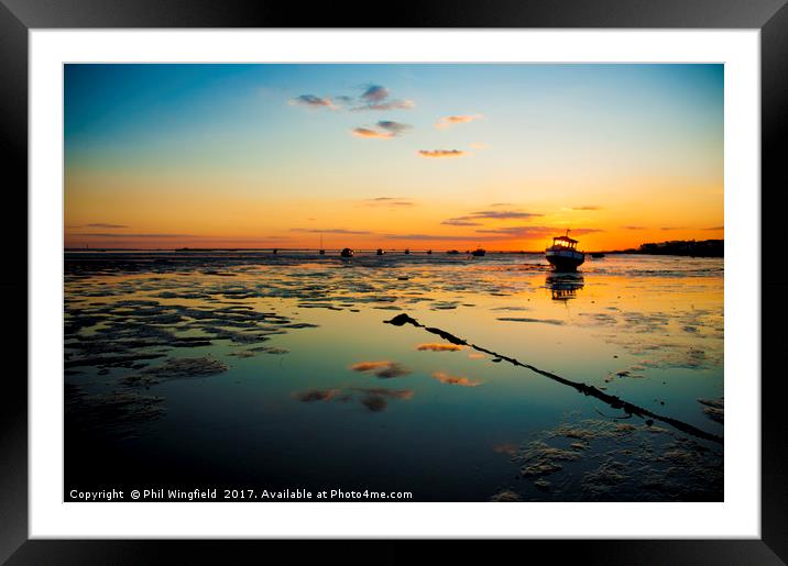 Southend Sunset 7 Framed Mounted Print by Phil Wingfield