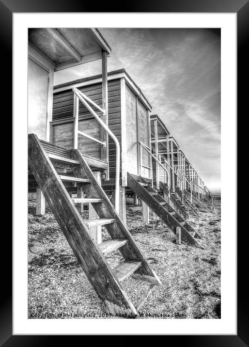 Southend Beach Huts 2 Framed Mounted Print by Phil Wingfield