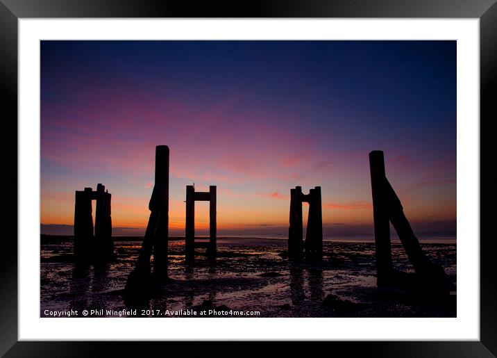 Derelict Jetty   Framed Mounted Print by Phil Wingfield