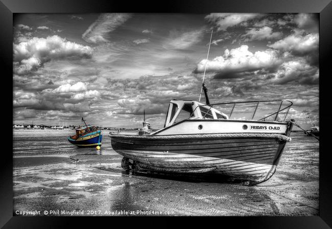 Boats on the Thames  Framed Print by Phil Wingfield