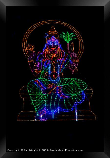 LED Shiva  Framed Print by Phil Wingfield