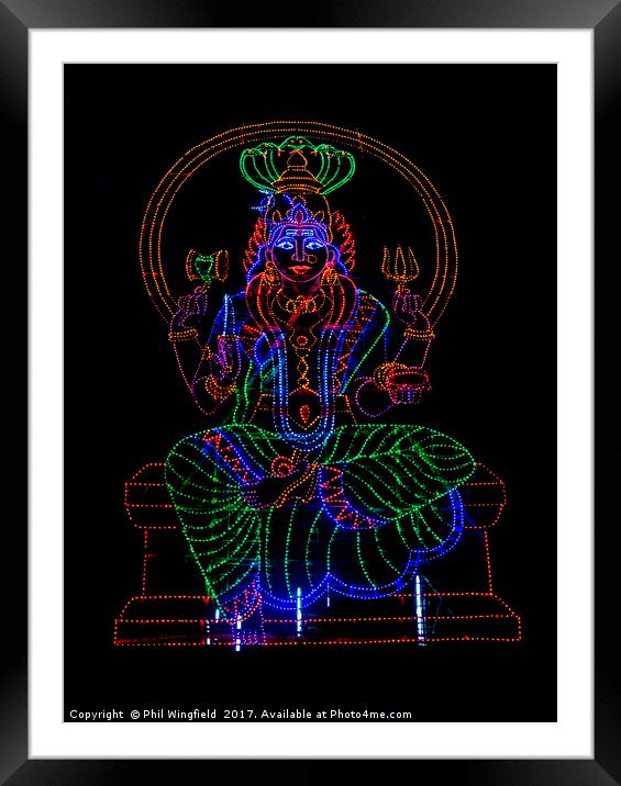 LED Shiva 2 Framed Mounted Print by Phil Wingfield