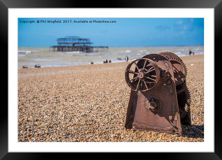 Brighton Beach Framed Mounted Print by Phil Wingfield