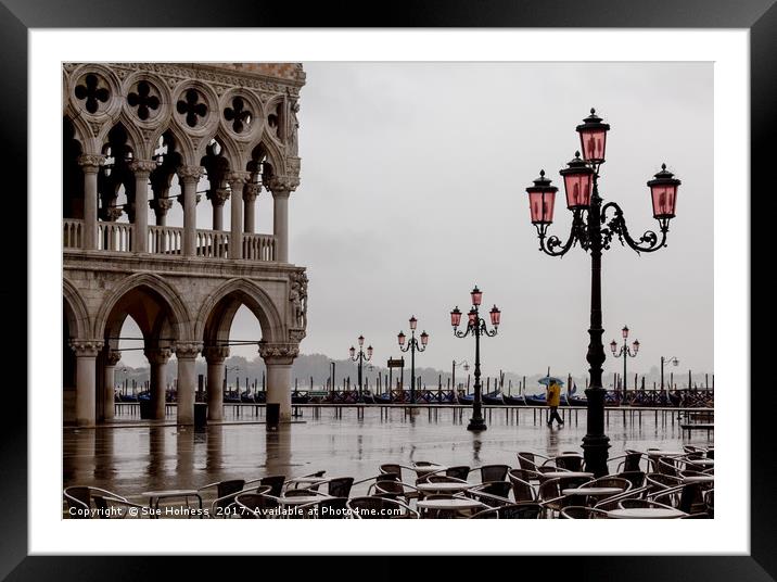 Venice Lights Framed Mounted Print by Sue Holness