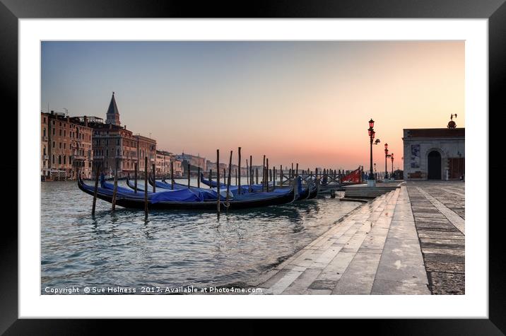 Venice Glow  Framed Mounted Print by Sue Holness