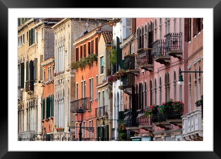 The elegant and refined architecture of Venice Framed Mounted Print by Sue Holness