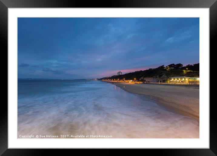 The View from Boscombe Pier Framed Mounted Print by Sue Holness