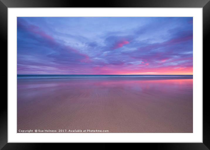 Pink Sunset Framed Mounted Print by Sue Holness
