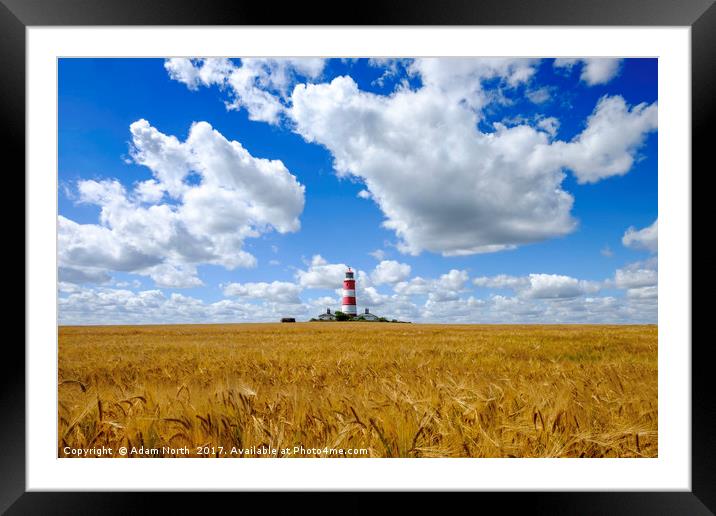 Happisburgh Lighthouse, Norfolk Framed Mounted Print by Adam North