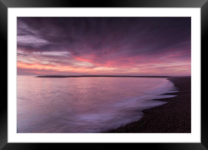 The Shingle Street Glow Framed Mounted Print by Mark Hawkes