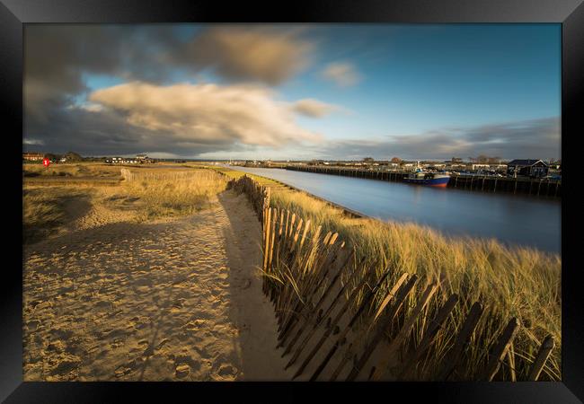 Walberswick and Southwolds Harbour long exposure Framed Print by Mark Hawkes