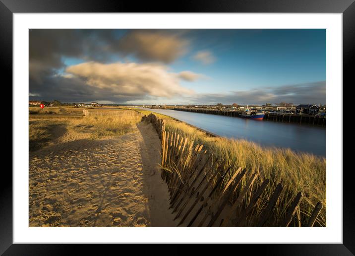 Walberswick and Southwolds Harbour long exposure Framed Mounted Print by Mark Hawkes