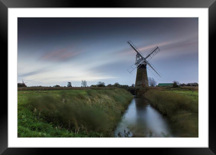 St Bennet's Level Drainage Mill Framed Mounted Print by Mark Hawkes
