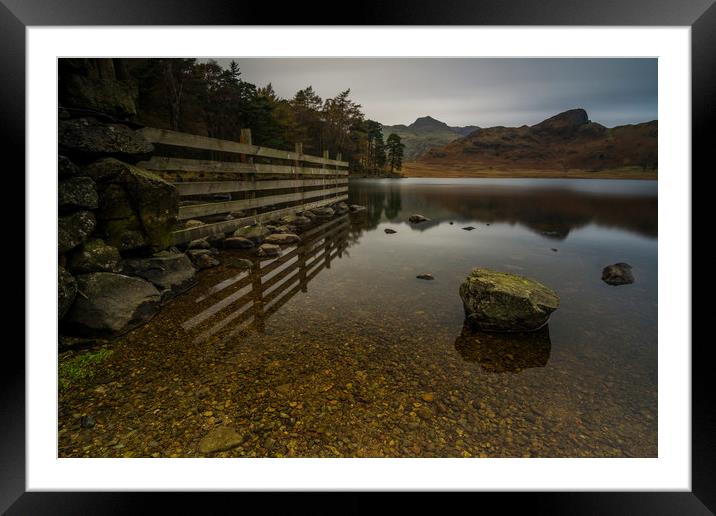 Blea Tarn Little Langdale the Lake District  Framed Mounted Print by Mark Hawkes