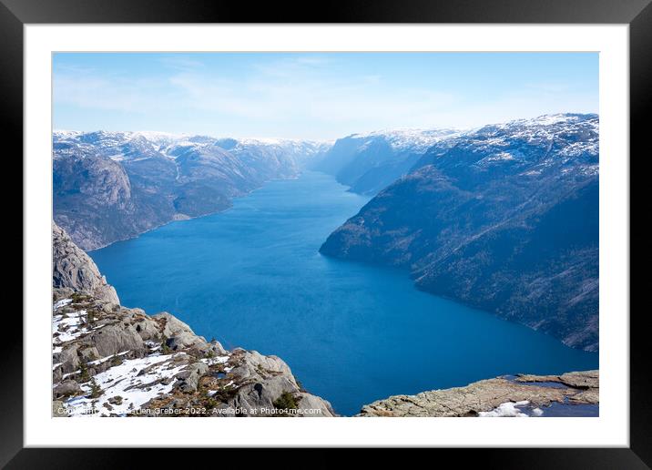 Lysefjord Norway Framed Mounted Print by Sebastien Greber