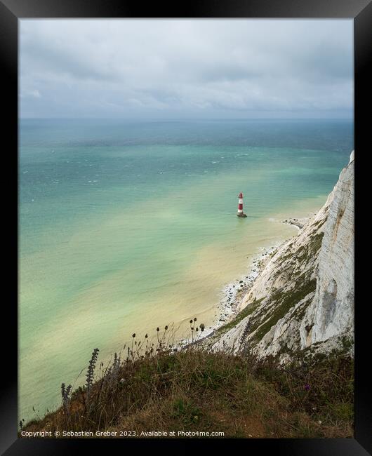 Beachy Head Lighthouse Framed Print by Sebastien Greber