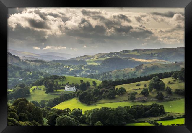 Views from Panorama Llangollen, North Wales Framed Print by Sebastien Greber