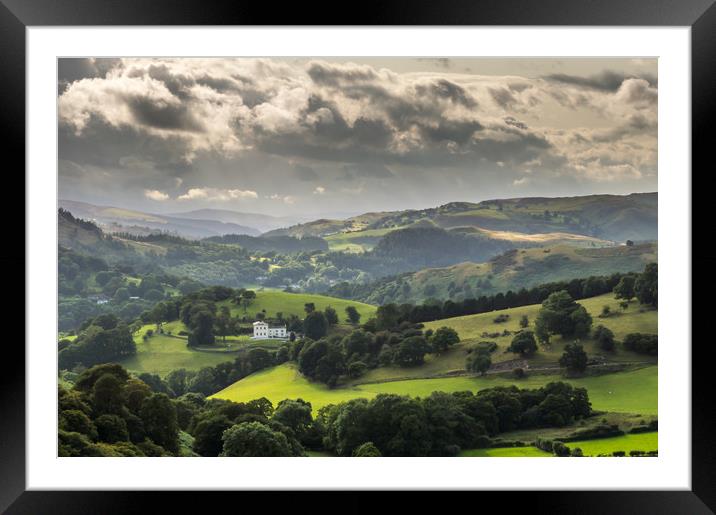 Views from Panorama Llangollen, North Wales Framed Mounted Print by Sebastien Greber