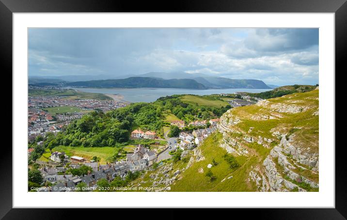 Views towards Snowdonia from the Great Orme Framed Mounted Print by Sebastien Greber