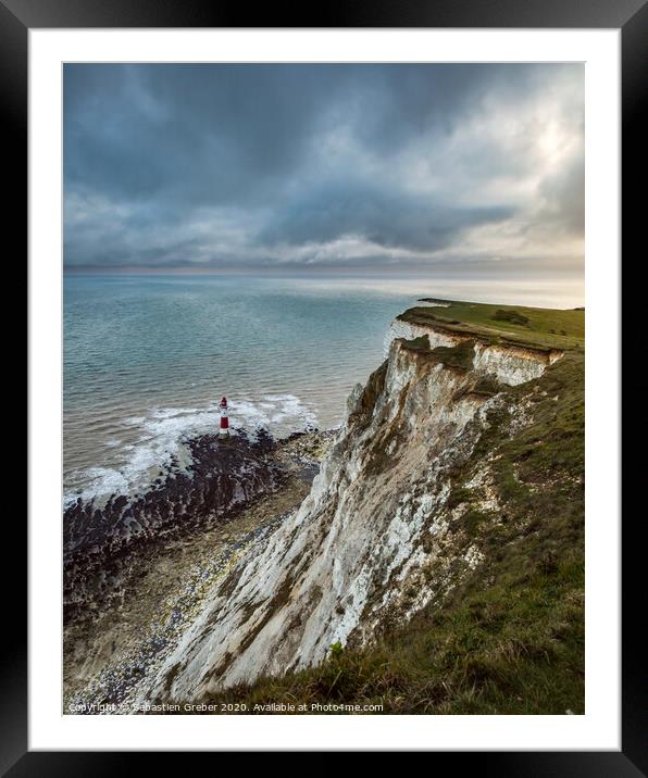 Beachy Head Lighthouse Framed Mounted Print by Sebastien Greber