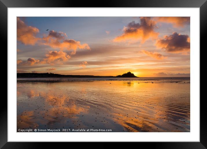 Reflections on Cornwall #1 Framed Mounted Print by Simon Maycock