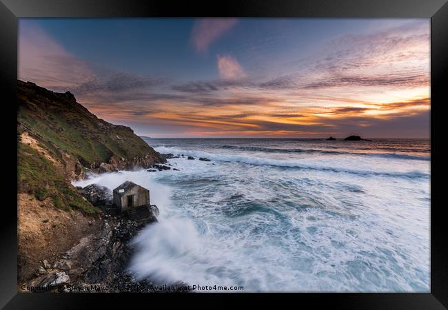 Cape Cornwall Sunset #1 Framed Print by Simon Maycock