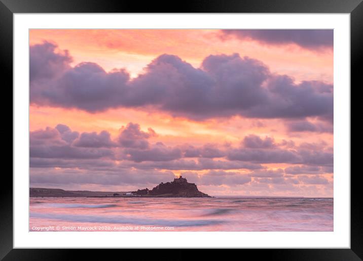 St Michaels Sunrise Framed Mounted Print by Simon Maycock