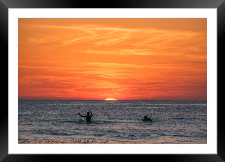 Sky sun Framed Mounted Print by Simon Maycock