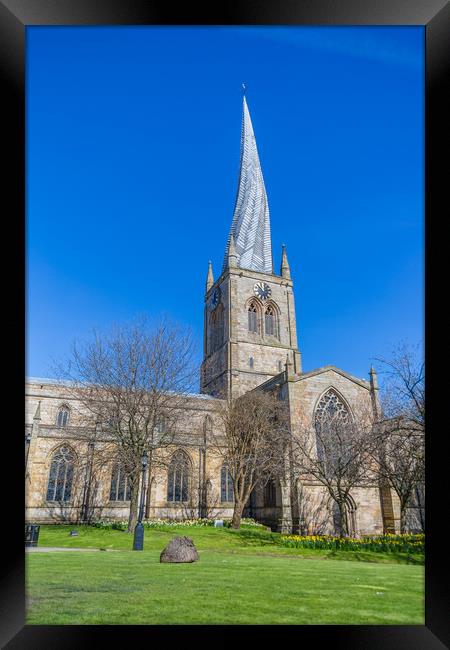 Crooked Spire - Chesterfield Framed Print by Mike Roberts