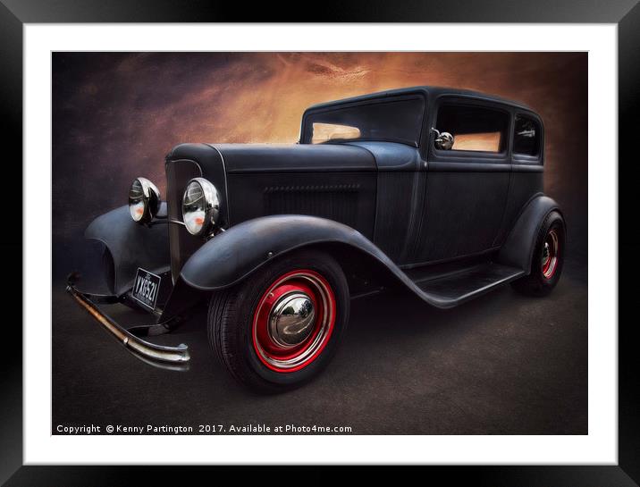 1932 Ford Duce sedan Framed Mounted Print by Kenny Partington