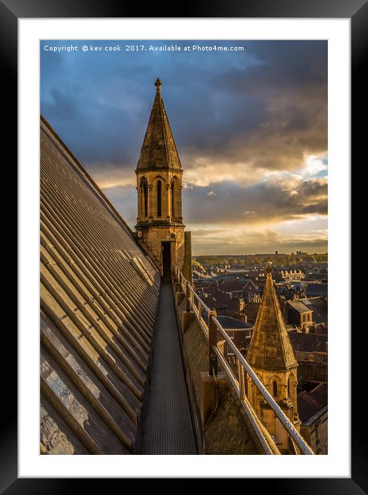Minster towers Framed Mounted Print by kevin cook