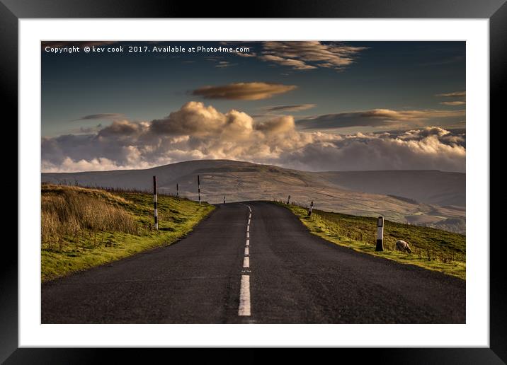 The road to Hawes Framed Mounted Print by kevin cook