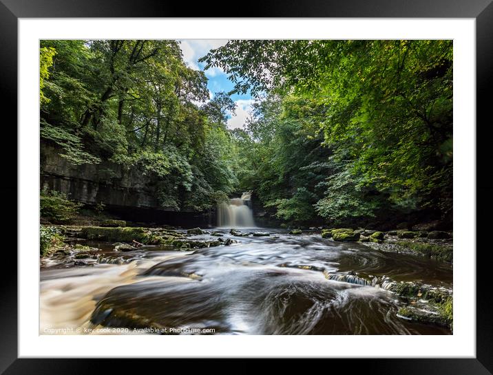 Cauldron falls Framed Mounted Print by kevin cook